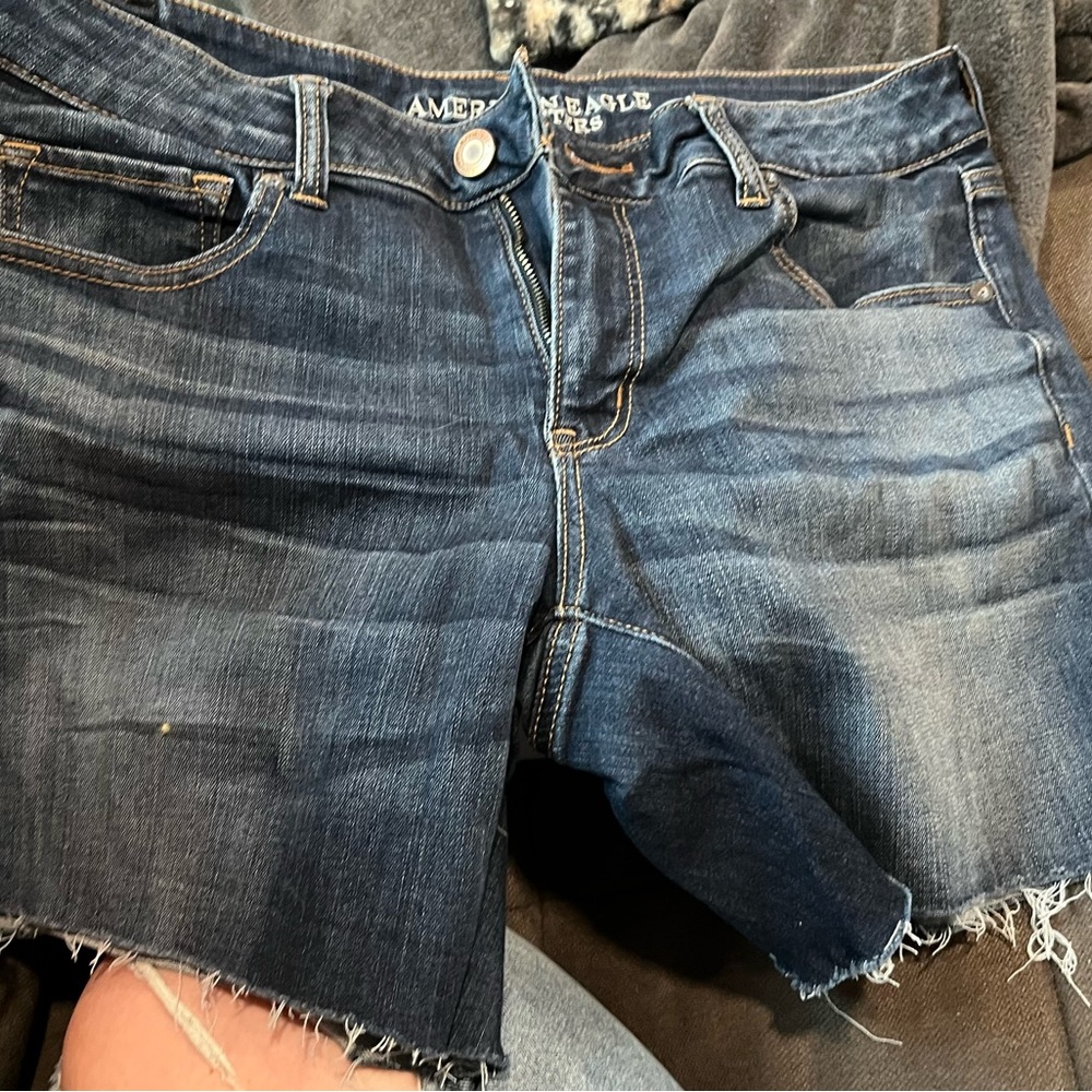 American Eagle Outfitters Dark Blue Denim Jean Shorts